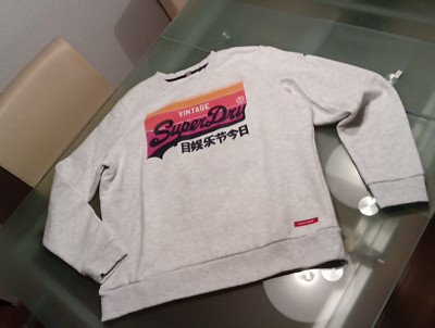 Superdry Sweatshirt GR 40 Grau Vintage NEU