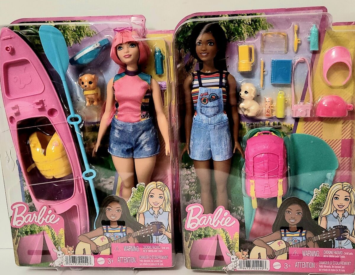 Barbie It Takes Two Camping Playset Daisy Doll Puppy Kayak and