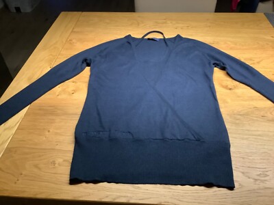 Trussardi silk cashmere jumper navy S