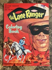 1959 THE LONE RANGER WHITMAN COLORING BOOK ANDY YANCHUS COLLECTION BEAUTY