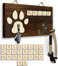 Personalized Memorial Dog Leash Hangers For Wall Cat Leash Hooks Pet Loss Gifts