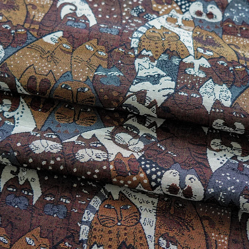 Tela de tapicería de jacquard francés vintage Laurel Burch hágalo usted mismo por yarda Foto 4 de 4