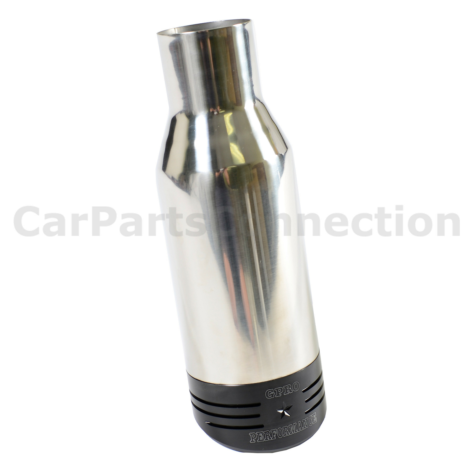 Angled Black Aluminum 12in Weld On Exhaust Tip 2.5 In 4 Out Stainless 284249