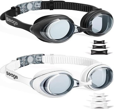 Gafas Lentes Anteojos De Natacion Nadar Profesional Antiniebla UV Juego De 2 New