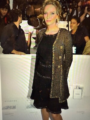 Chanel 11A VINTAGE NEW PARIS- BYZANCE BLACK GOLD GRIPOIX JACKET
