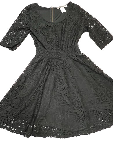 American Rag Cie Dress Women Medium Black Floral | eBay