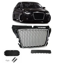 CALANDRE CHROME ET NOIR LOOK RS3 POUR AUDI A3 3P ET SPORTBACK 04/2008 A 2012