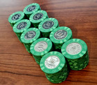Lot 100 NEW 1982 RAMADA $25 COIN Casino chip SAN JUAN Puerto Rico CONDADO poker — photo 1