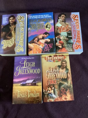 Leigh Greenwood Seven Brides Daisy/ Lily/ Rose/ Texas Tender/The Cowboys Jake