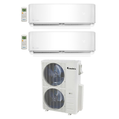 Klimaire 45000 BTU 2-Zone 18k+24k Ductless Mini-Split AC Heat Pump