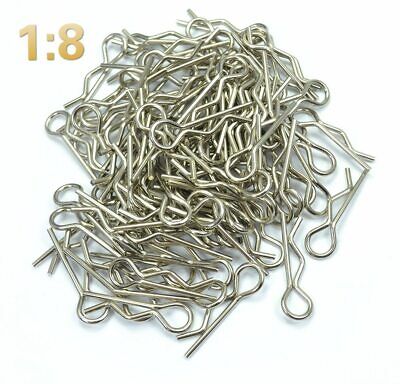 Details about   100PCS RC 1/8 Body Clips Pins Bend Post Remote Control Car Parts Truck Buggy