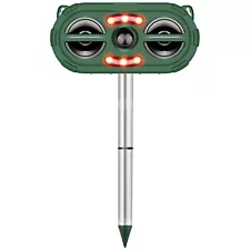 Solar Ultrasonic Animal Repeller Motion Sensor Garden Yard Animal USB Repellent