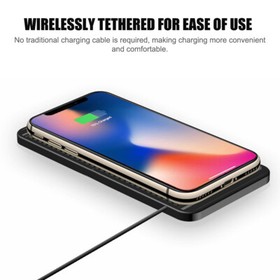 For Samsung Apple iPhone Wireless Fast Charging Car Phone Charger Silicone Pad