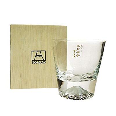 Tajima Glas Mt. Fuji Glas Steinglas 2er Set Sake Glas Handmade NEU