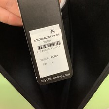 City Chic Womens Swimsuit One Piece Multicolor Under Wire Color Block Size L