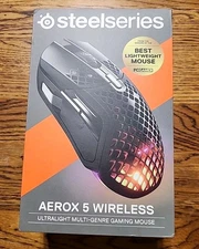 SteelSeries Aerox 5 Ultra Lightweight Honeycomb Wireless Gaming Mouse VG In Box
