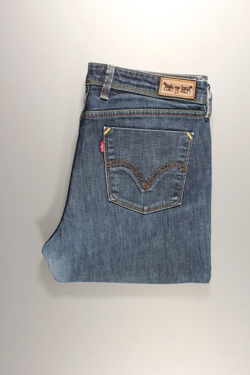 Jeans Levi's 571 Slim Fit élastique - Taille Basse Femme - W27 L34 - Occasion Très Bon état