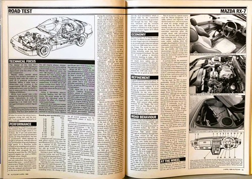 AUTOCAR MAGAZINE 02-APR-86 - Metro 6R4, Porsche 924S, Mazda RX-7, Saab 9000i - Picture 4 of 11