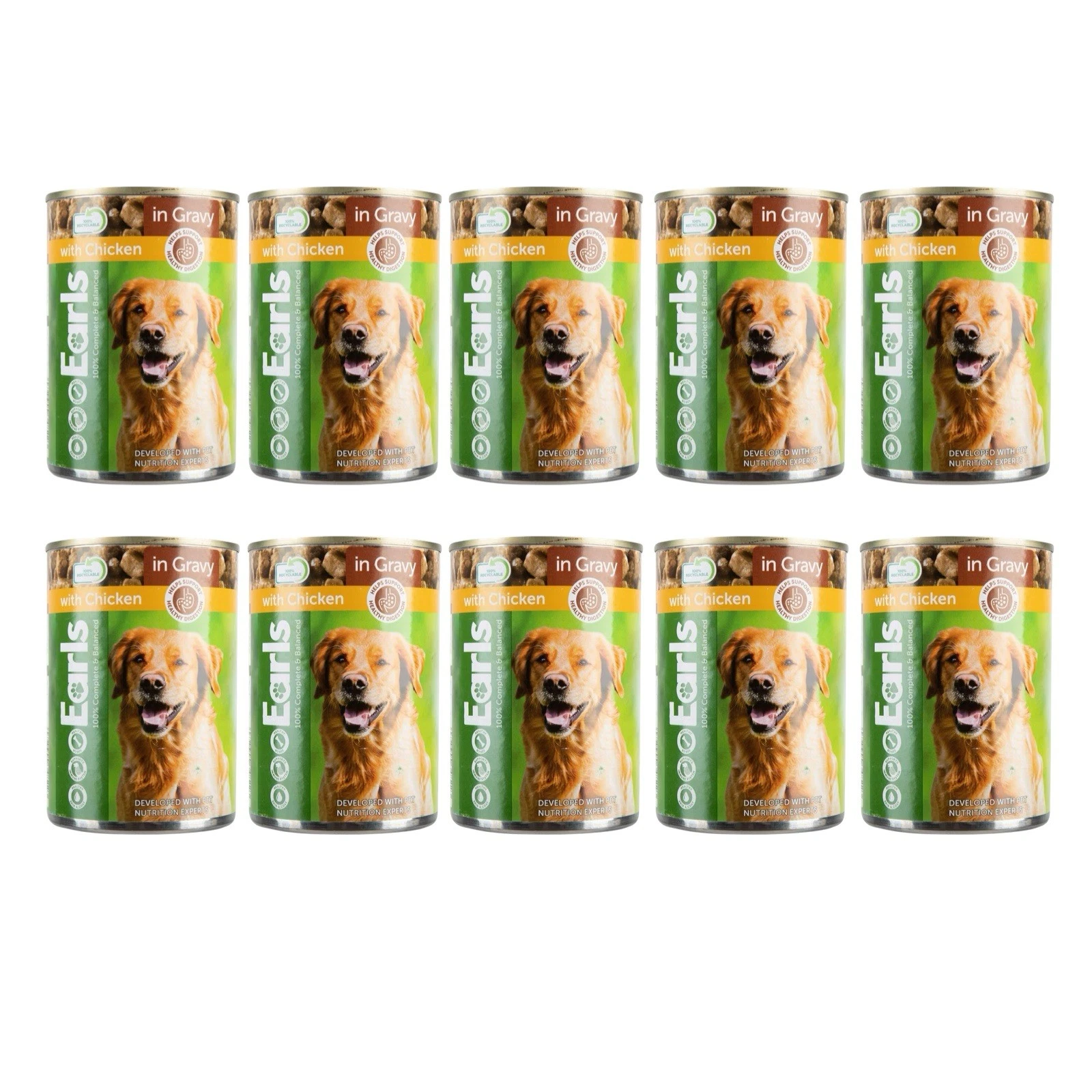 Pack of 10 Earls Wet Dog Food with Chicken in Gravy 400g – Nutritious & Balanced