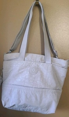 Kipling Tiffani Tote Slate Grey Crossbody Shoulder Bag w/Monkey EUC No Sign Wear