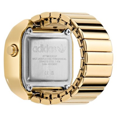 Adidas Street Digital Two Ring Watch Gold AOST26036 Unisex New