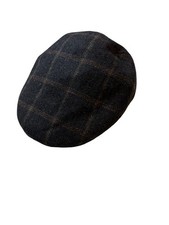 Goorin Bros Wool Flat Cap Charcoal Plaid News...
