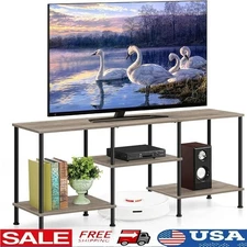 Modern 50 Inch TV Stand Small Space Entertainment Center Media Console Shelves