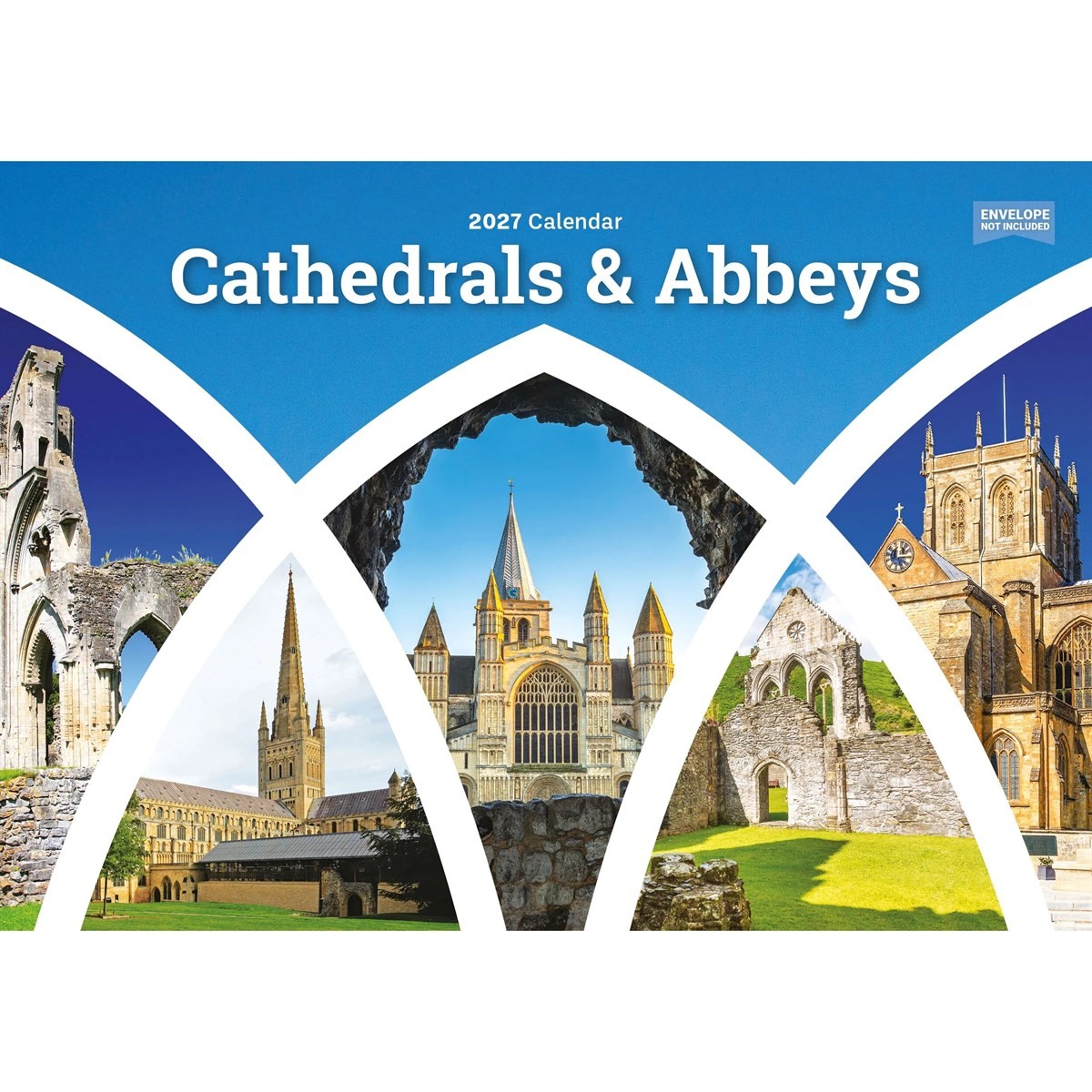 Cathedrals & Abbeys A5 Calendar 2027, Wall Calendars, Month To View, Gift