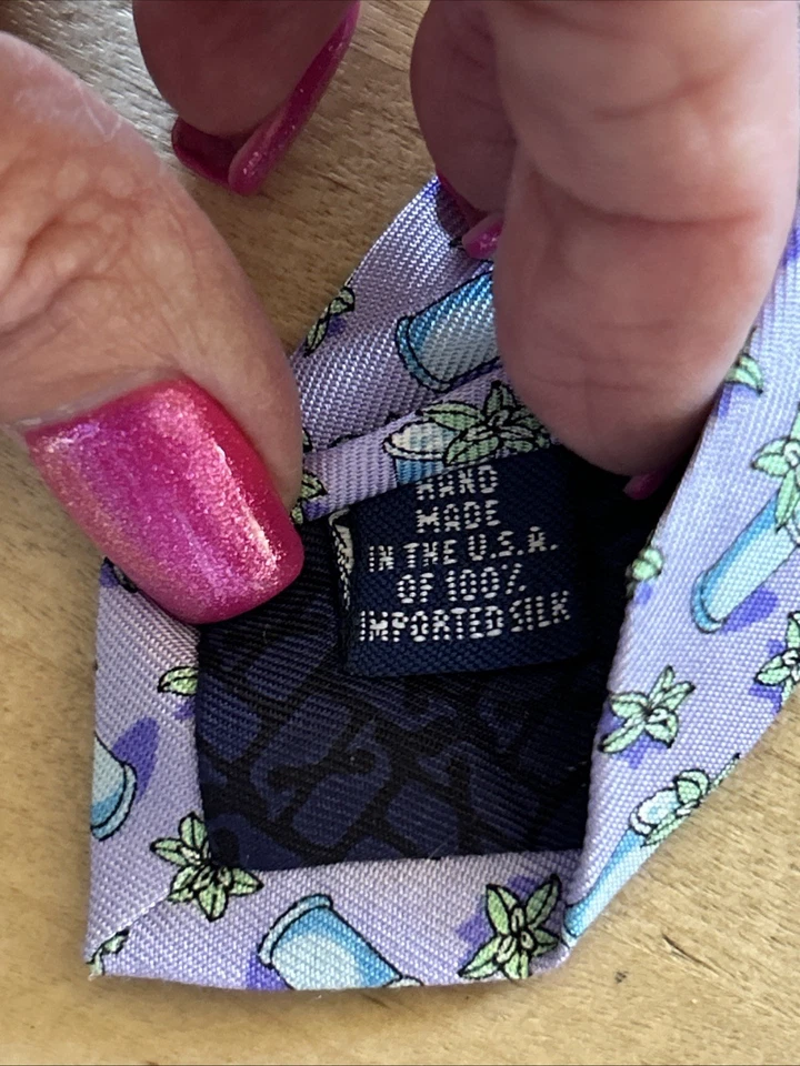 Corbata vintage Vineyard Vines Kentucky Derby para hombre color lila Foto 4 de 4