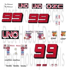 #99 Tim Richmond UNO Buick - Chevy 1/64th HO Scale Slot Car Waterslide Decals