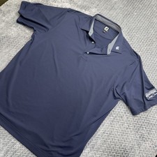FJ FootJoy X Large Polo Shirt Blue Golf Casual Short Sleeve Tracy Lawrences