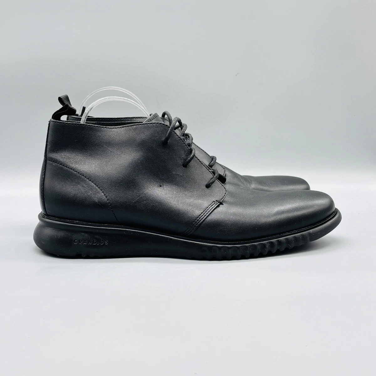 Men\'s Cole Haan Zero Grand Black Leather Lace-up Chukka Boots Size 10 Mens Cole Haan Original Grand Remastered Chukka Boots In  main image 3