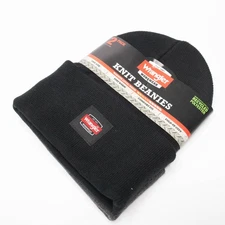 Wrangler Hat Beanie Knit 2 Pack One Size Cuffed Warm Recycled Polyester Mens