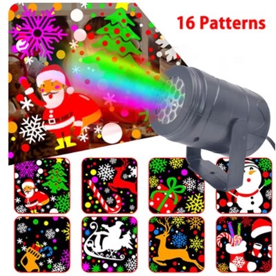 Christmas LED Laser Projector Lights Rotate Projection Lamp Indoor Outdoor Decor