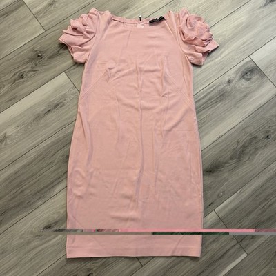 Pietro Brunelli Salisburgo Maternity Dress Rose Ruffle Sleeves Made In Italy EUC