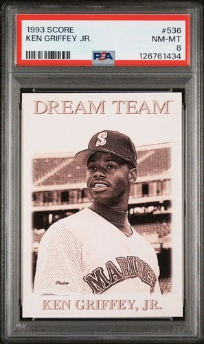 126761434 Ken Griffey Jr 1993 Score #536 PSA 8