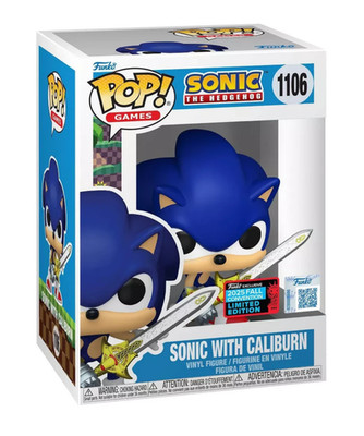 Sonic with Caliburn 1106 Funko POP Vinyl 2025 Fall Convention Limited Edition