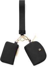 Keychain Wallet Mini Zip Around Wristlet Wallets for Women Detachable Dual Pouch