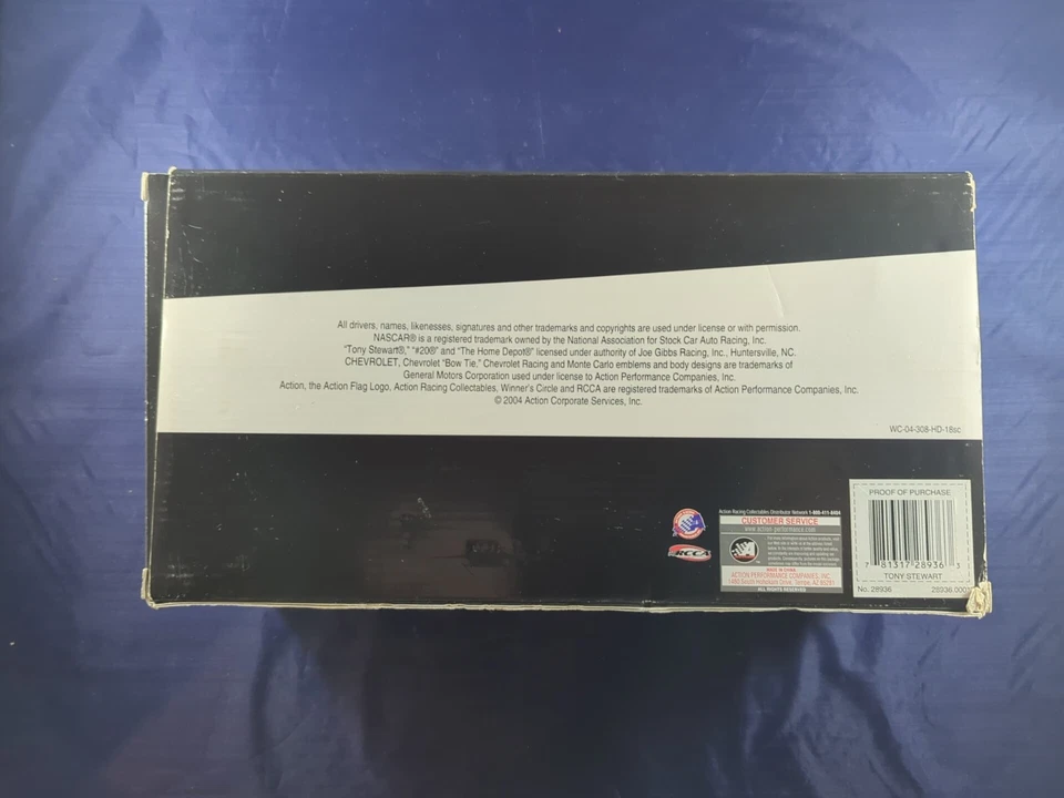 2004 Winners Circle 1:18 Tony Stewart Home Depot Reverse Paint Scheme New OB - Image 4 of 4