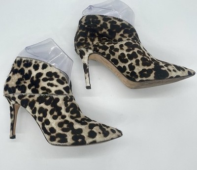 Boden Alexis Calf Hair Leather Bootie Kitten Heels EU 38 US 7.5 Boots Casual