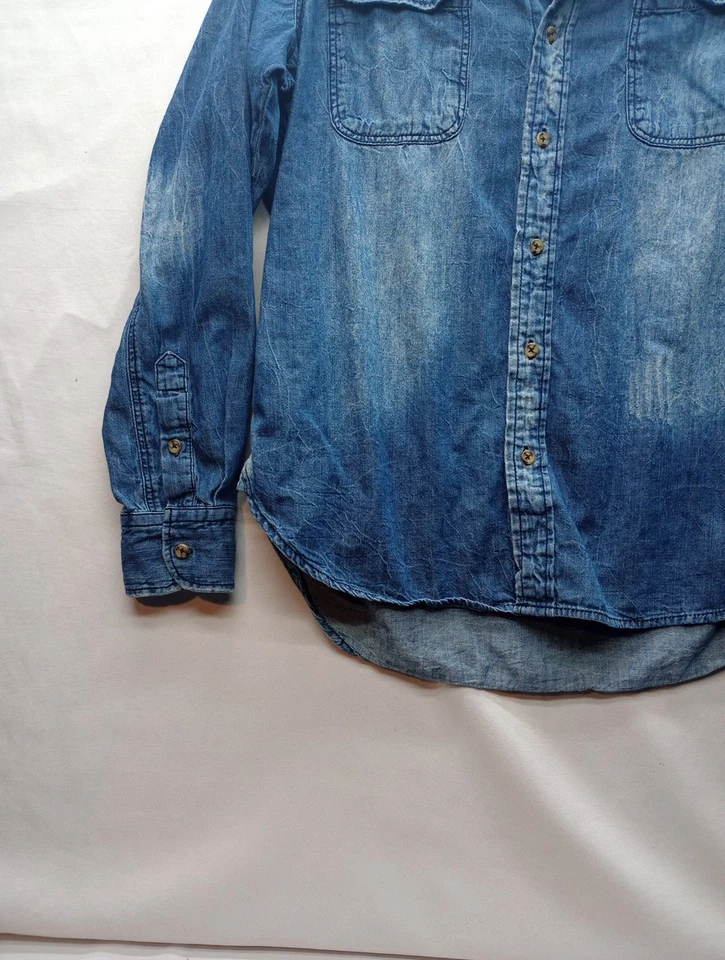 Camisa vaquera azul asfalto para mujer azul denim talla XL bolsillos abotonados  Foto 2 de 4