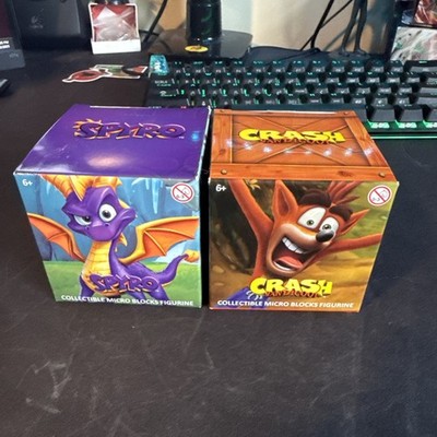 Spyro & Crash Bandicoot NEW In SEALED BOX Collectible Micro Blocks Figurines