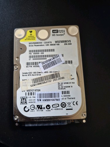 Western Digital Scorpio Blue 250GB,Intern,5400RPM - Bild 1 von 2