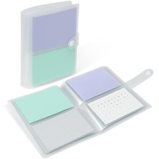 5x7 Inch Index Card Holder Clear Plastic Book Binder for Recipe Flashcards