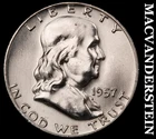 1957-D Silver Franklin Half Dollar - Choice Gem Brilliant Unc+++  #J9986