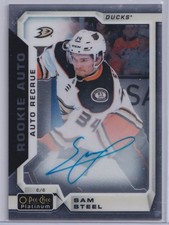 2018-19 O-Pee-Chee Platinum Rookie Auto Sam Steel Auto Anaheim Ducks #R-SS