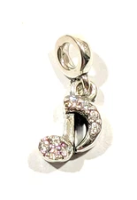 Authentic Pandora Charm, ME Mini My Musical Note Dangle, #798363CZ, Silver