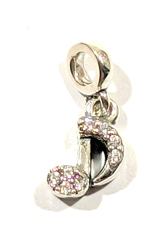 Authentic Pandora Charm, ME Mini My Musical Note Dangle, #798363CZ, Silver