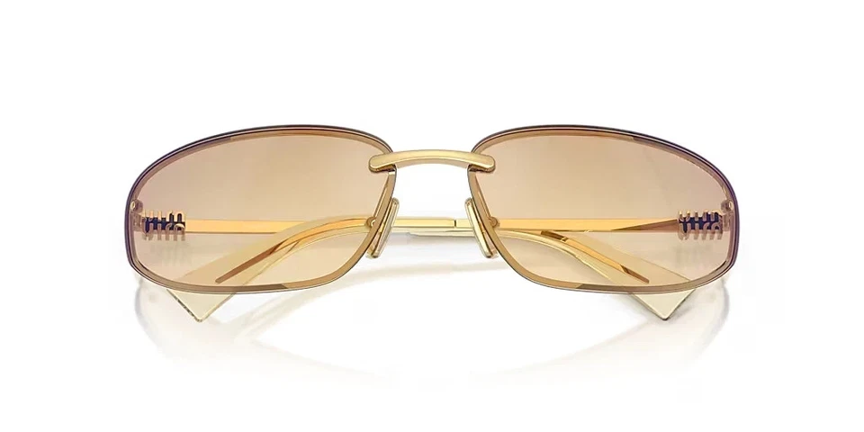 MIU MIU GOLD/YELLOW GRADIENT MU A50S 5AK7RI 130MM SUNGLASSES - Image 3 of 4