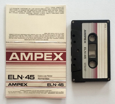 Mc Ampex ELN-45 Musikkassette Vintage Compact Cassette Audio Tape Gebraucht Used